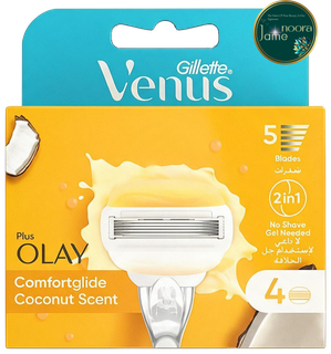 تیغ یدک ژیلِت مدل ونوس اولای کوکونات سنت Gillette VENUS OLAY Coconut Scent بسته 4 عددی